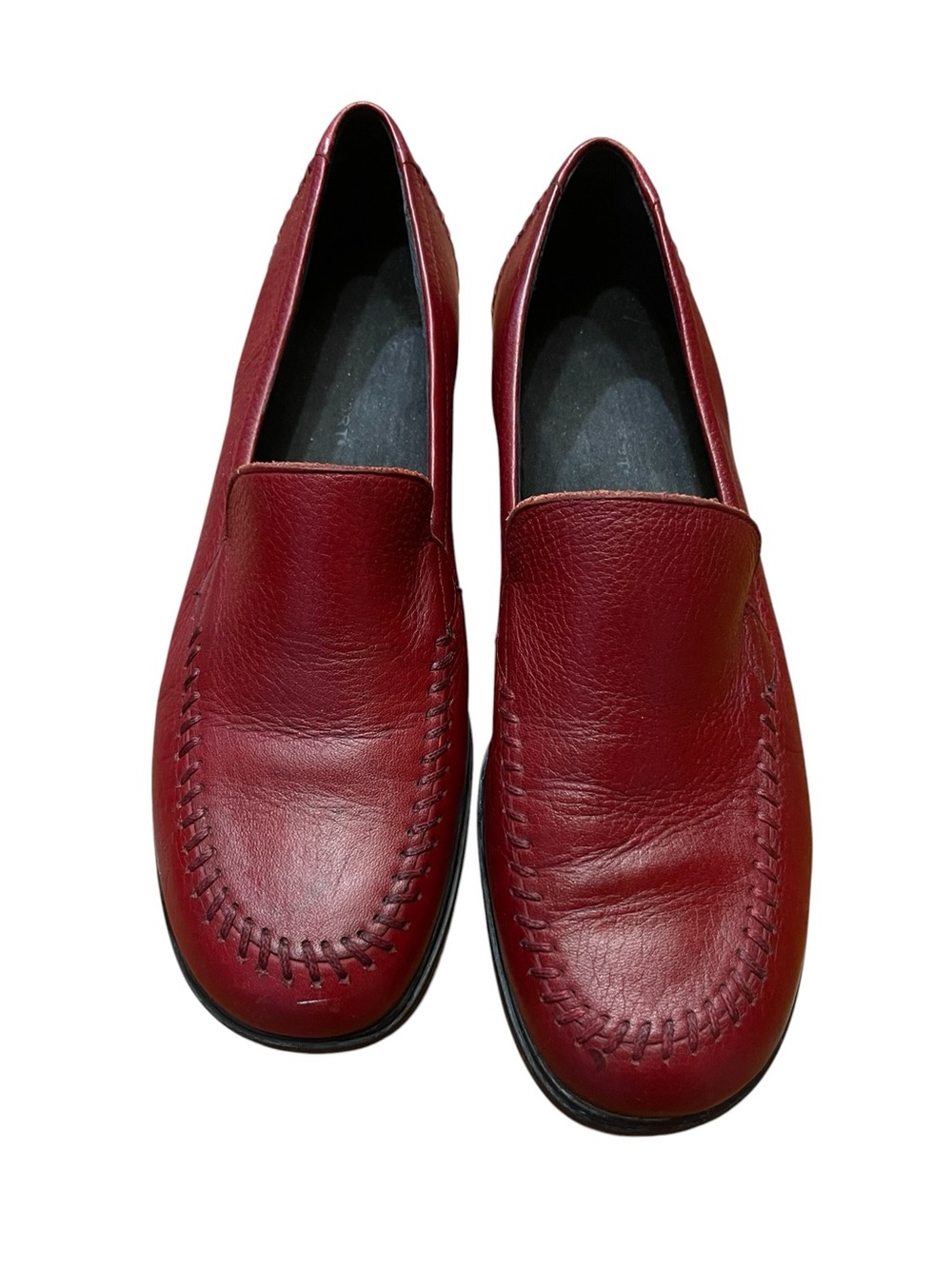 Rockport Red Leather Loafers Womens 10M Slip On Comfort Shoes Classic Casual - Picture 3 of 10
